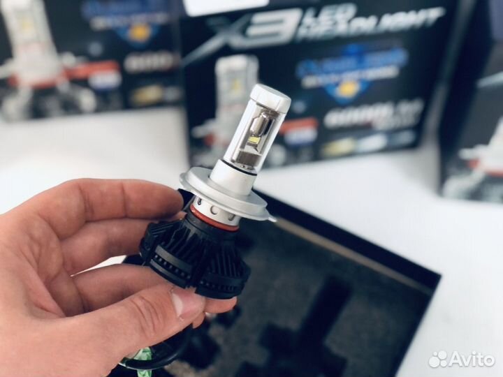 Светрдиодные лампы X3 H1 / H3 / H4 / H7 / H11 и др