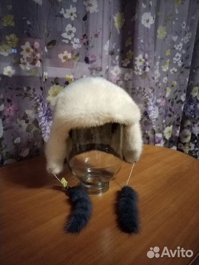 Шапка ушанка норковая женская