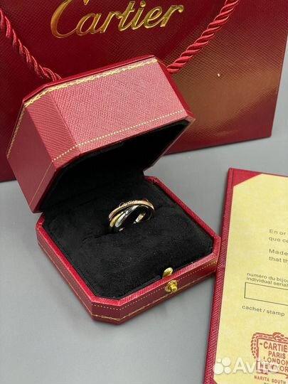 Cartier trinity кольцо премиальное качество