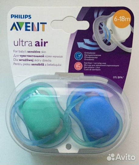 Соска пустышка avent 6 18