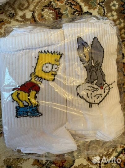 Носки с принтом с картинками унисекс