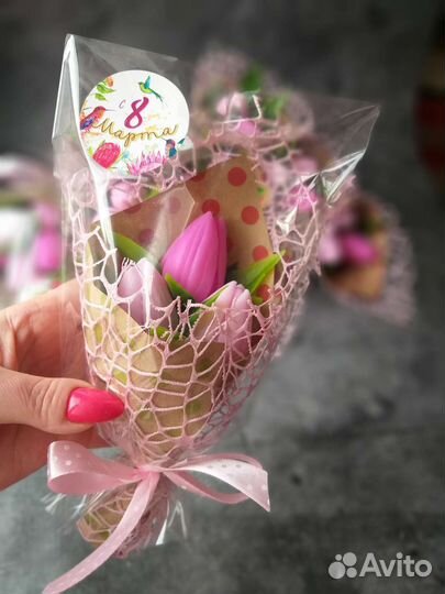 Букет тюльпанов из мыла