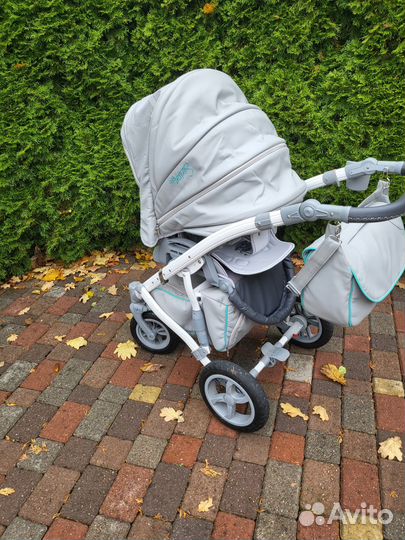 Коляска 3 в 1 из эко кожи