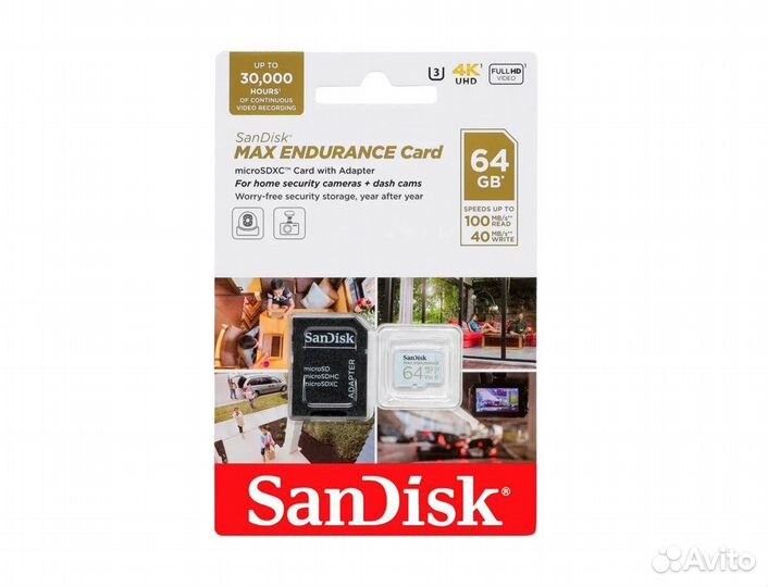 Карта MicroSD SanDisk Max Endurance на 64GB