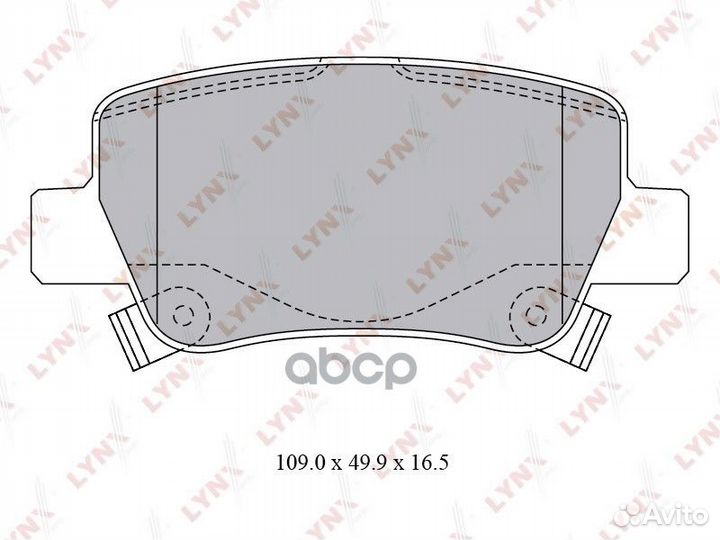 Колодки тормозные дисковые зад BD7599 lynxauto
