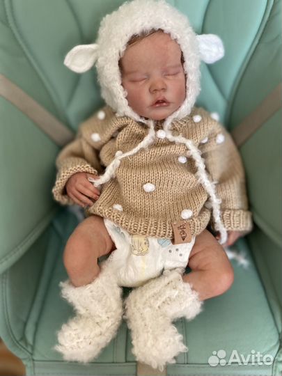 Шапочка барашек для кукол реборн