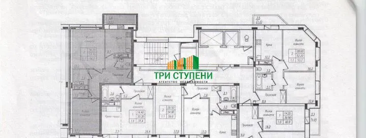 Пушкинский планировка квартир 2-к. квартира, 54 м², 3/16 эт. на продажу в Пушкино Купить квартиру Авито