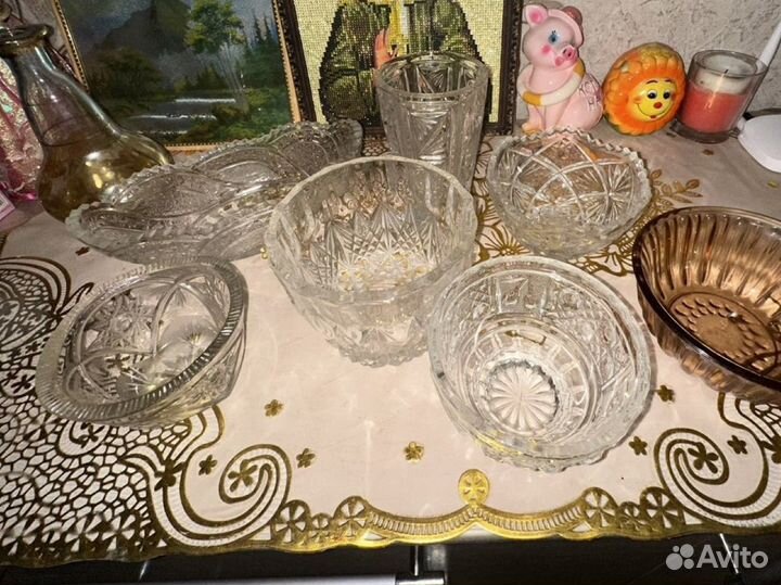 Ваза салатник конфетница посуда хрусталь