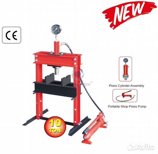Пресс гидравлический настольный, 10 тонн