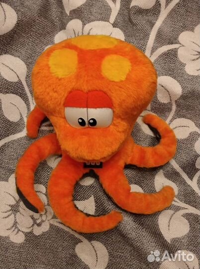 Мягкая игрушка большой оранжевый осьминог