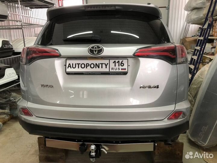 Фаркоп Toyota RAV4 нержавейка квадрат без выреза