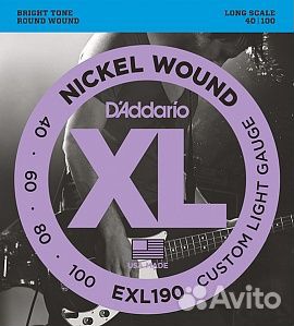 Струны для Бас гитары D'addario EXL190