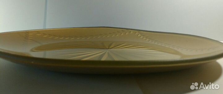 Блюдо цветное стекло с рисунком