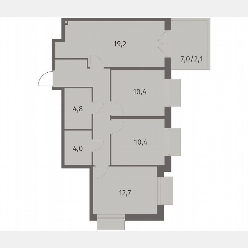 3-к. квартира, 74,5 м², 1/8 эт.