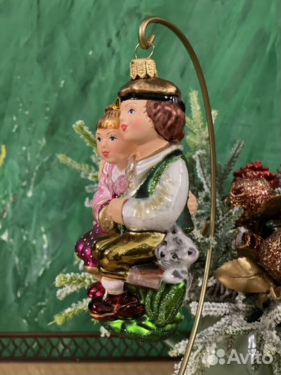 Елочные игрушки стекло польша Renifer