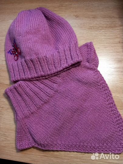 Комплект шапка и манишка