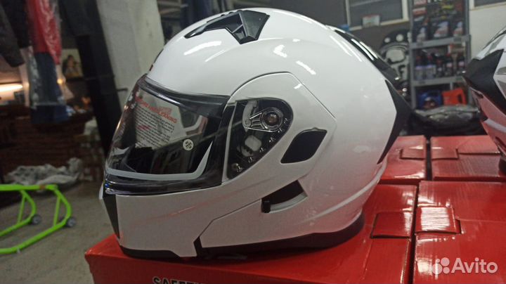 Снегоходный шлем AiM JK906, белый