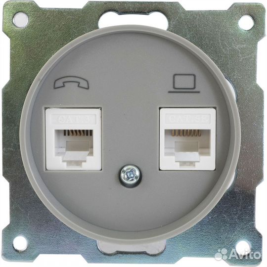 Телефонная/компьютерная розетка встраиваемая Oneke