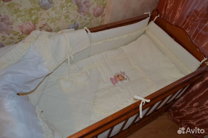 Кроватка-маятник, набор с балдахином