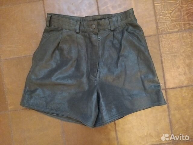 Кожаные шорты 46