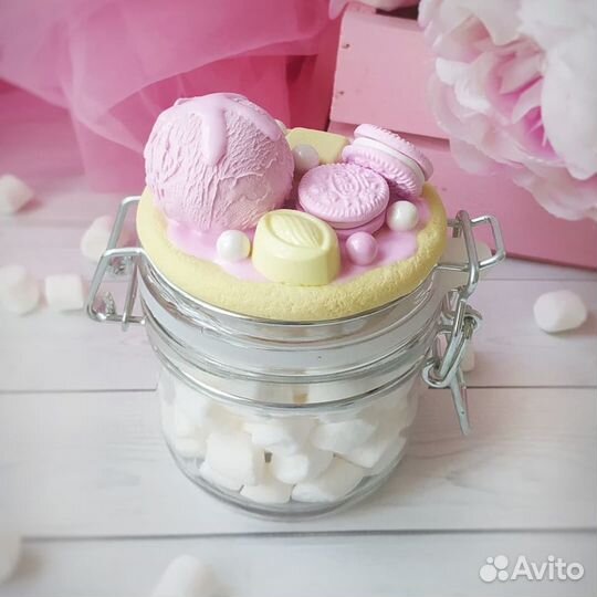 Баночки с декором из полимерной глины