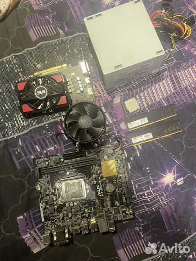 Материнка, оператива, видеокарта, проц