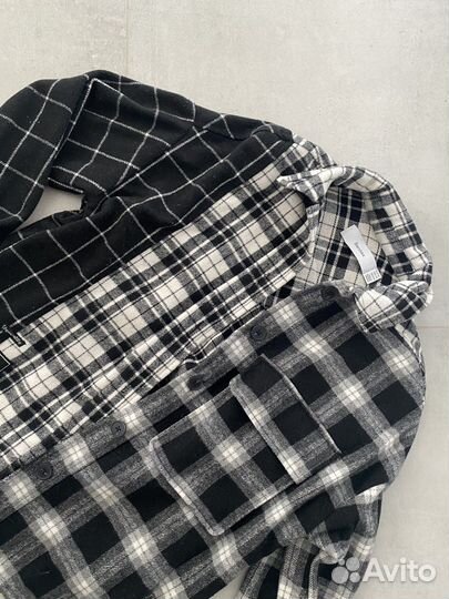 Рубашка клечатая плотная