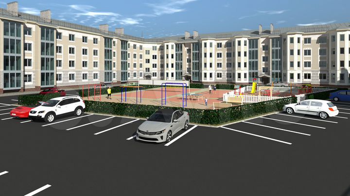 2-к. квартира, 56,7 м², 2/4 эт.