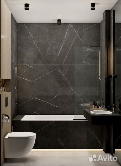 Дизайн-проект ванной комнаты / совмещенного санузл