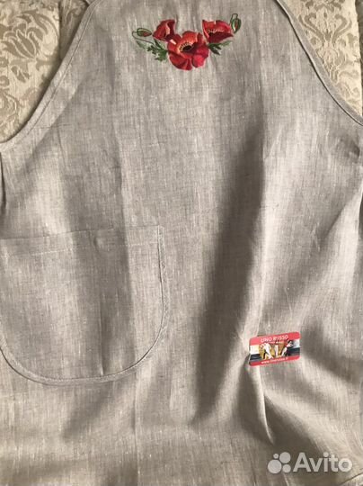 Фартук женский кухонный,лен