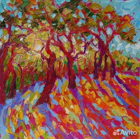 Картины маслом пейзаж 10 работ импасто интерьерные