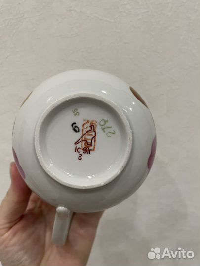 Чашка с блюдцем СССР дулево