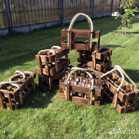 Ящик деревянный для бутылок