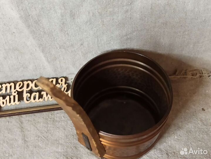 Медный ковш для бани