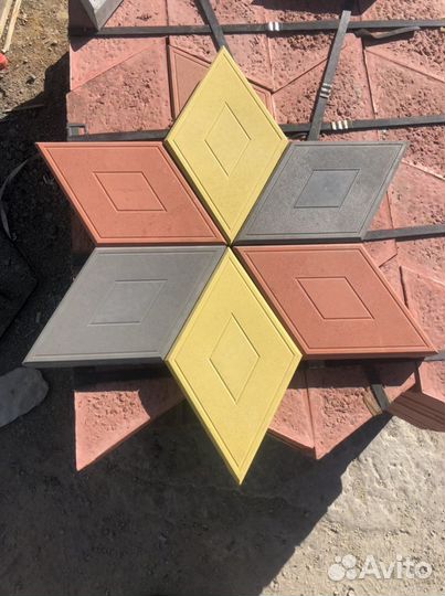 Тротуарная плитка (ромб) 3D