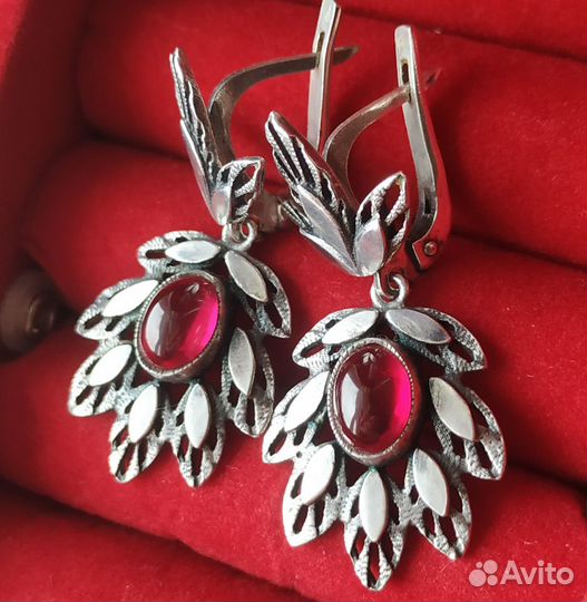 Серьги СССР серебро 875 925 винтаж