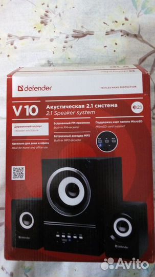 Колонки компьютерные 2.1 Defender V10