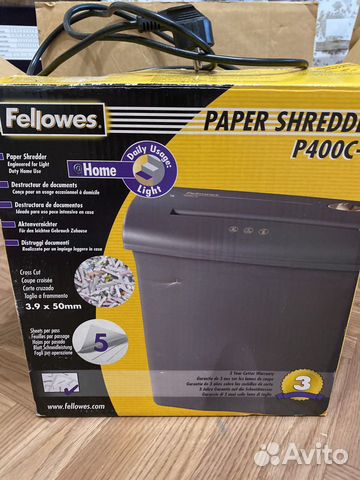 Уничтожитель бумаги шредер Fellowes P400C-2 объявление продам