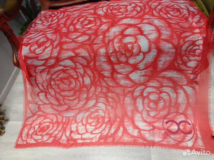 Платок шаль 140см тонкорунная шерсть италия