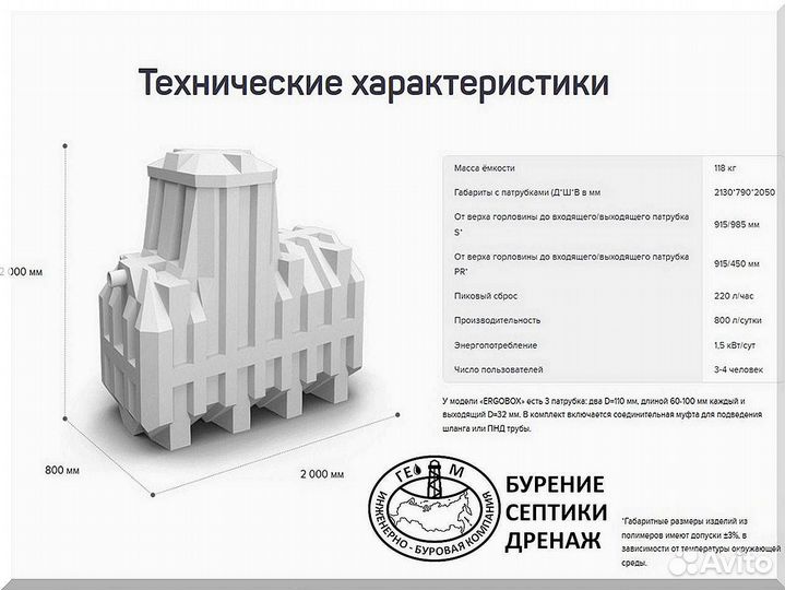 Автономная канализация Эргобокс 4