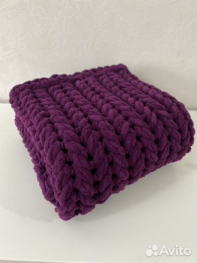 Плюшевый детский плед ручной работы