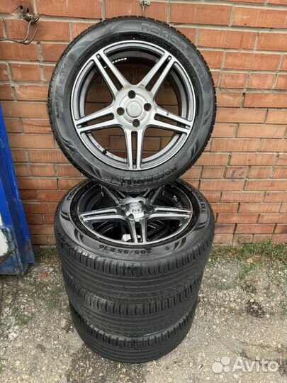 Диски LS 4x100 + летняя Nokian 205/55 r16