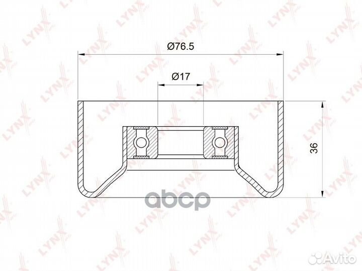Ролик натяжной приводного ремня PB5005 lynxauto