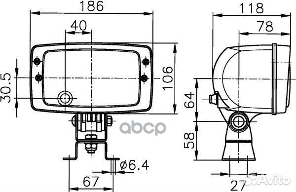 Фара L/R universal 1AB996213-001 hella