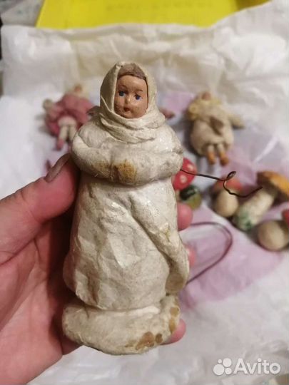 Игрушки ватные, советских годов