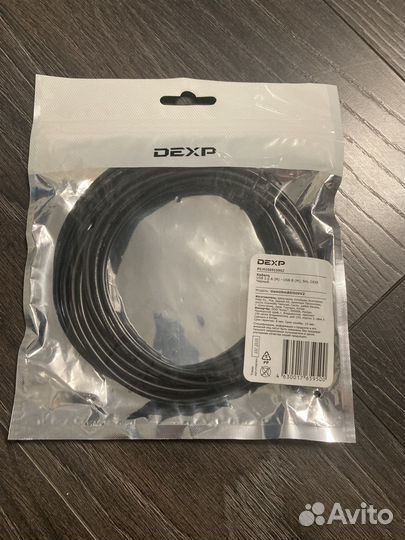 Кабель dexp USB 2.0 Type-A - USB 2.0 Type-B