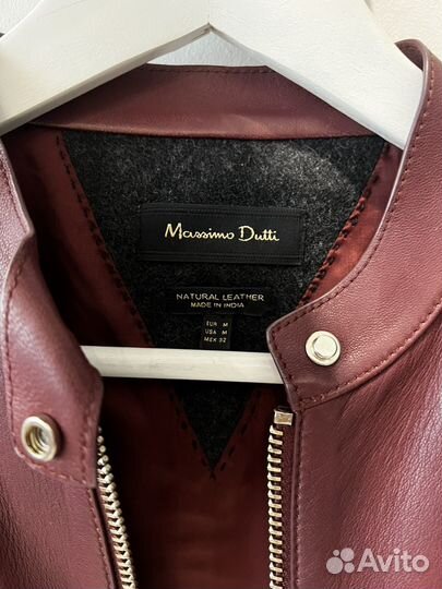 Кожаная куртка massimo dutti 46