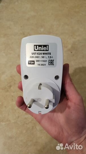 Умная розетка с таймером Uniel