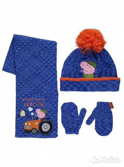Комплект george шапка, шарф и варежки 1-3г