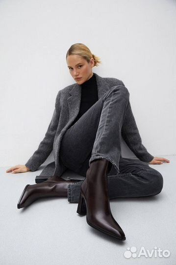 Ботильоны шоколадные 39р Эконика новые оригинал